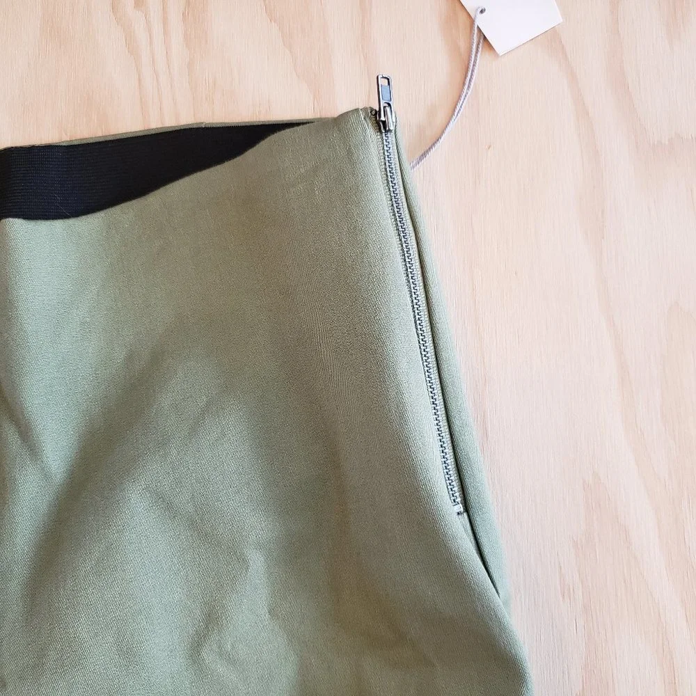 A New Day Skinny Ankle High Rise Chino Pants Size 2 Stretch Olive Green NEW - Picture 4 of 6